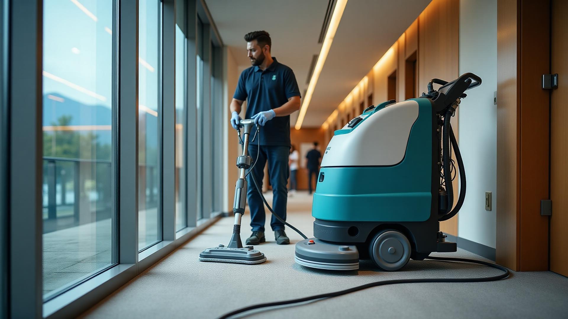 Professional Floor Cleaning Process