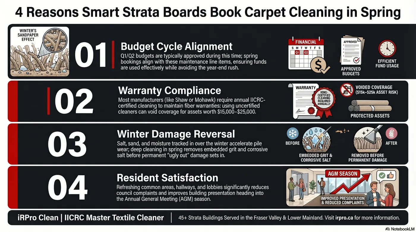 4 Reasons Smart Strata Boards Book Carpet Cleaning in Spring