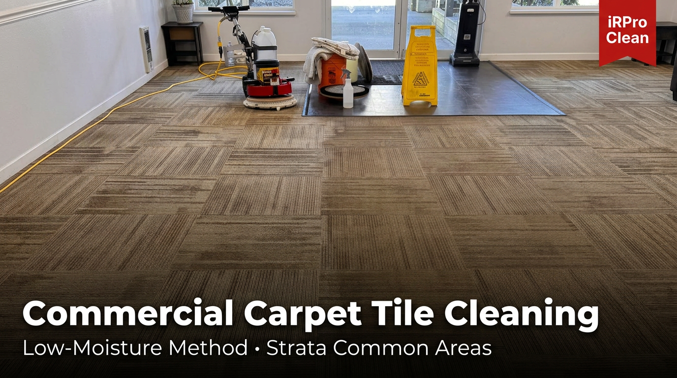 Commercial Carpet Tile Cleaning: Why the Low-Moisture Method Is the Gold Standard for Strata Common Areas